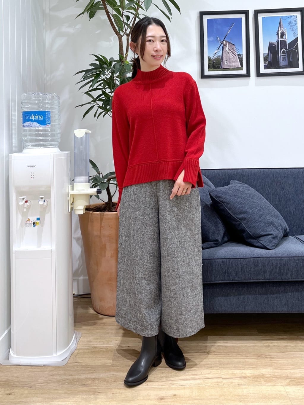 canaさんの「Dessin｜ウール混クルーネックコート」を使ったコーディネート