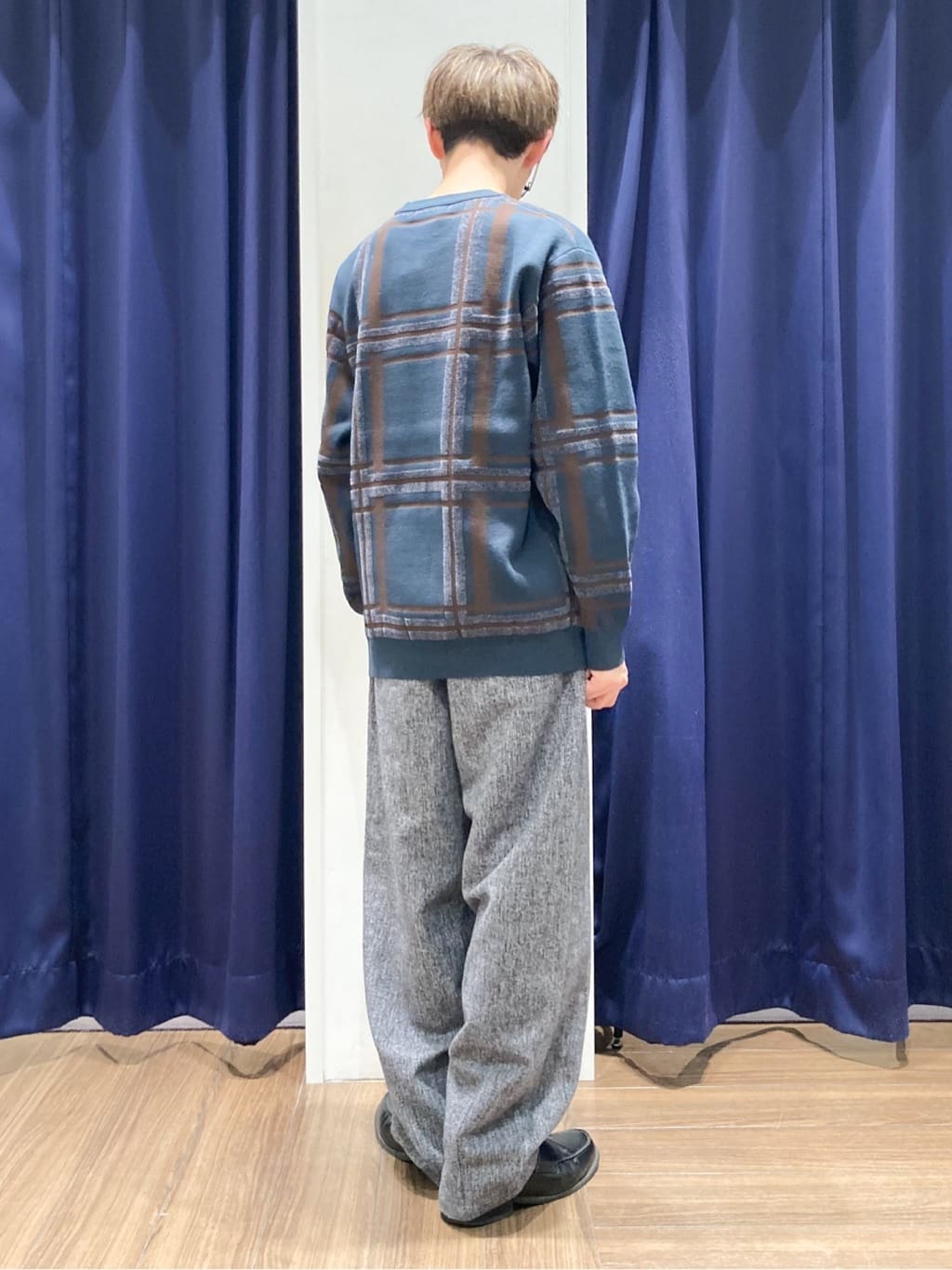 つーじーさんの「THE SHOP TK｜ツイードワイドパンツ 【洗濯機OK／セットアップ可】」を使ったコーディネート