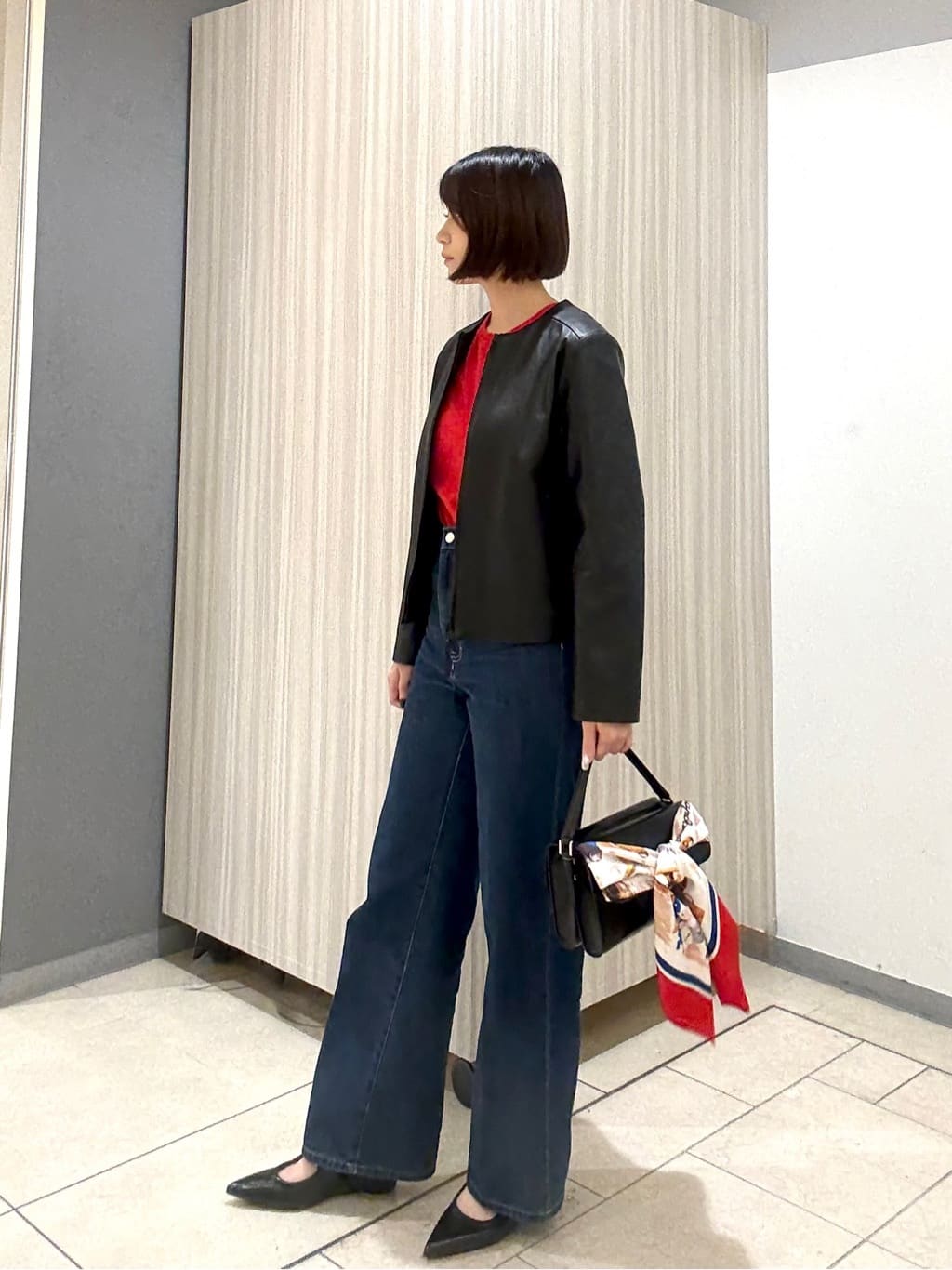 Itoさんの「UNTITLED｜【グレー/ブルー/ジーンズ】ソフトワイドデニムパンツ」を使ったコーディネート