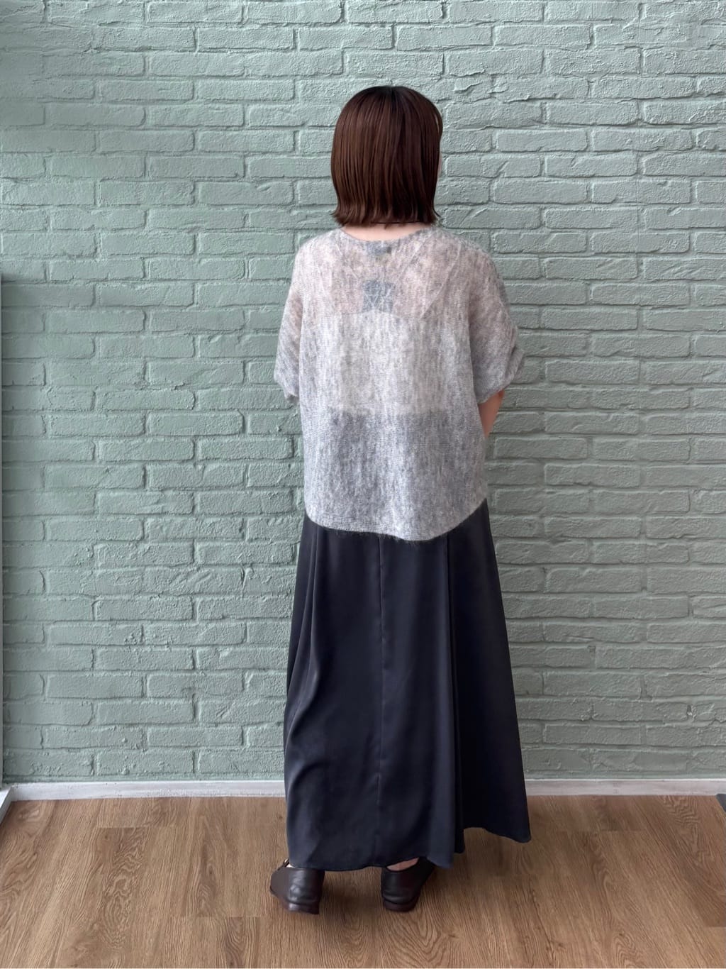 sakuさんの「INDIVI｜【キッドモヘヤ素材】ラウンドヘムニット」を使ったコーディネート