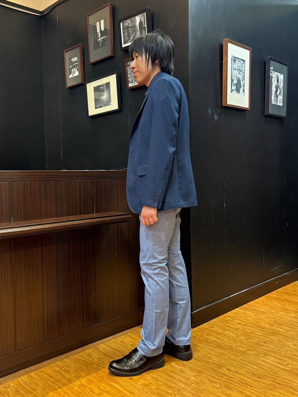 moritaさんの「TAKEO KIKUCHI｜【Made in JAPAN】播州織 ヘリンボン ストレート パンツ」を使ったコーディネート