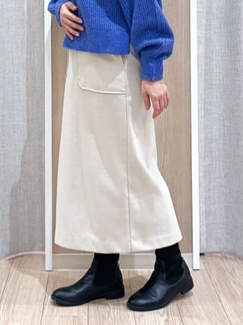 naoさんの「grove｜【洗える】ふんわりウール混ボトルネックニット」を使ったコーディネート