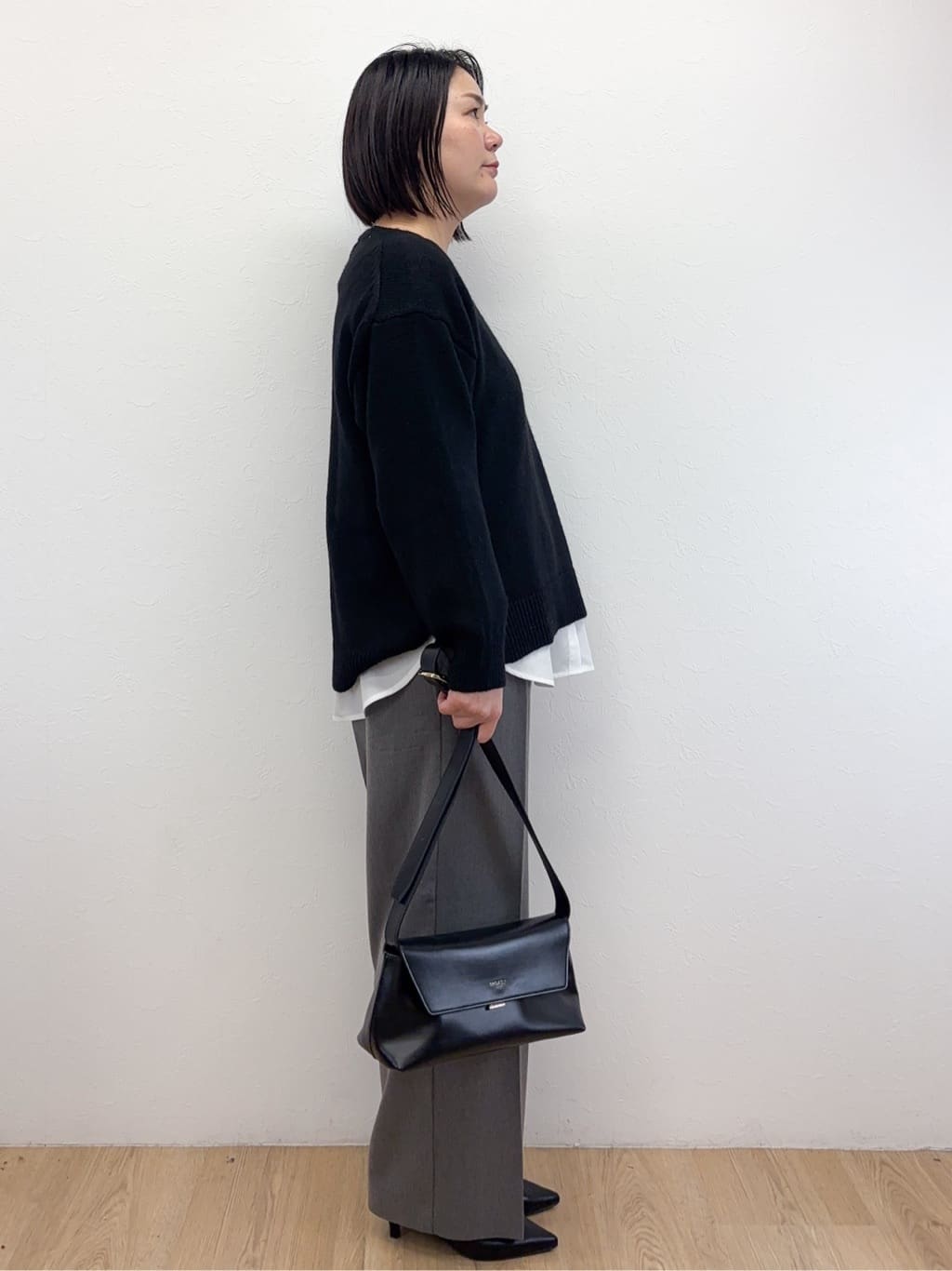 Takeさんの「OPAQUE.CLIP｜リラクシークルーネックニット【洗濯機OK】」を使ったコーディネート