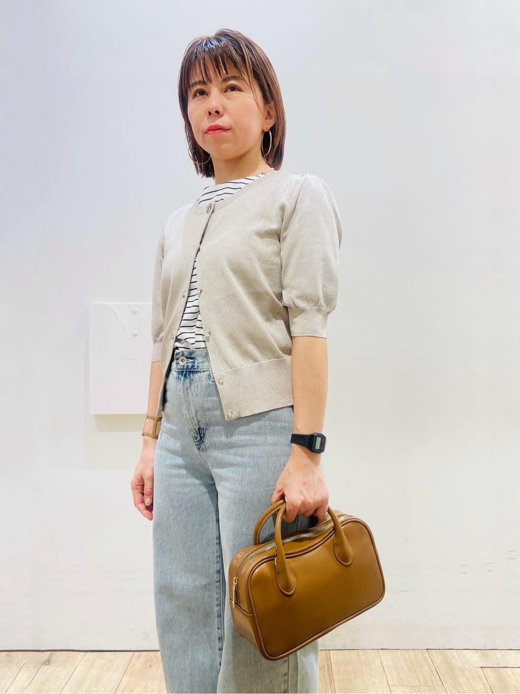 YUKOさんの「index｜《7色展開／XS-LLサイズ》多機能タックスリーブトップス【汗ジミ防止／吸水速乾／接触冷感／UVケア」を使ったコーディネート