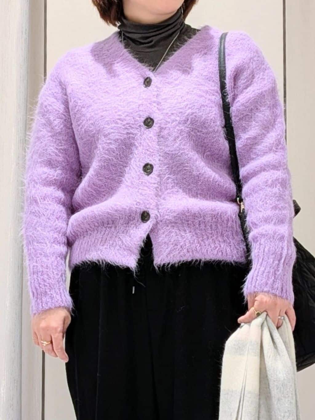 Onumaさんの「UNTITLED｜【ゆったり】アルパカ混シャギー カーディガン」を使ったコーディネート