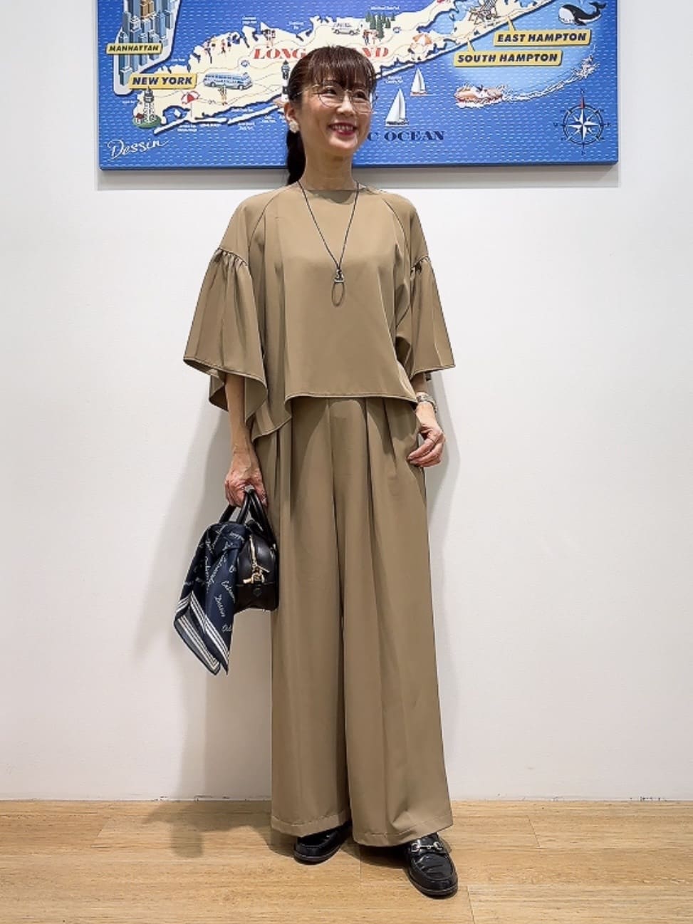 Yasucoさんの「Dessin｜【セットアップ可・洗える】フレアスリーブブラウス」を使ったコーディネート