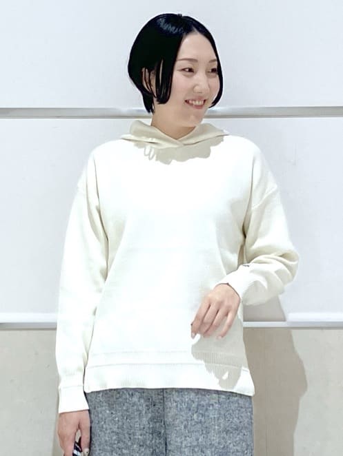 eriko さんの「Dessin｜【洗える/後ろゴム】ツイードワイドパンツ」を使ったコーディネート