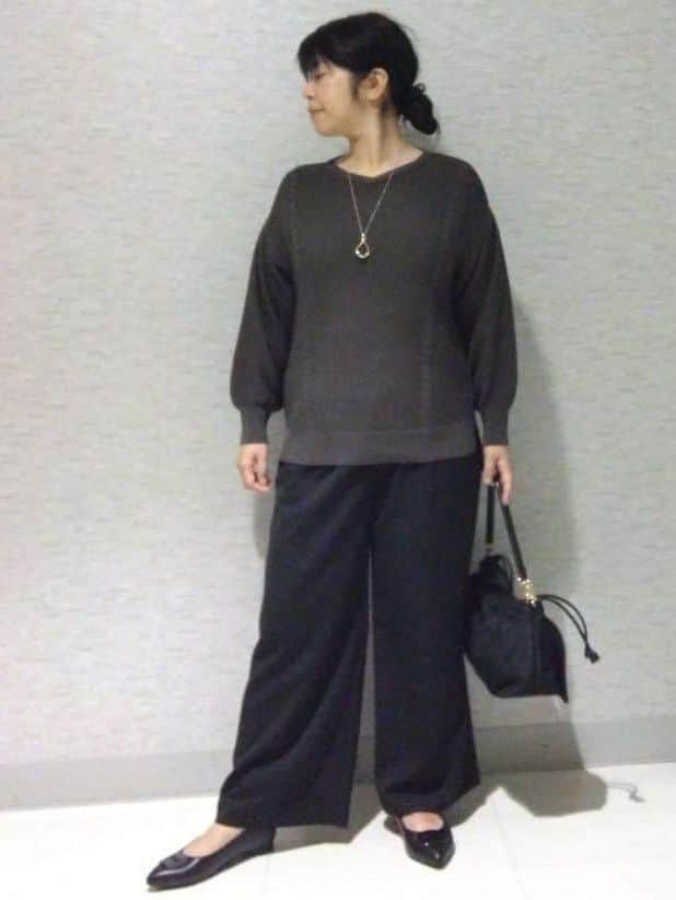sakoさんの「Reflect｜【パンツ合わせにぴったり◎】ゆったりオフボディニット」を使ったコーディネート