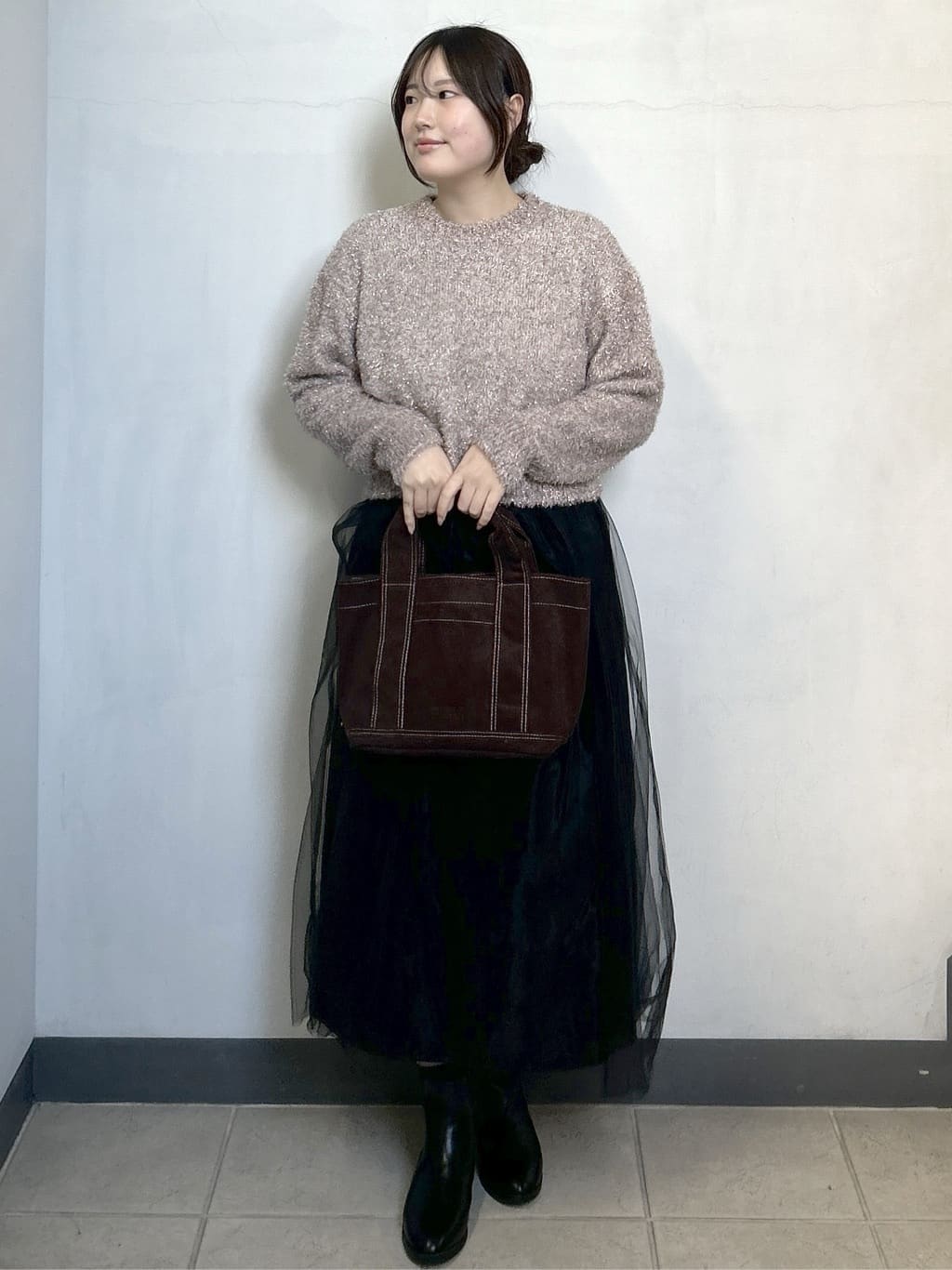 sayaさんの「OPAQUE.CLIP｜きらきらフェザーニット【洗濯機OK】」を使ったコーディネート