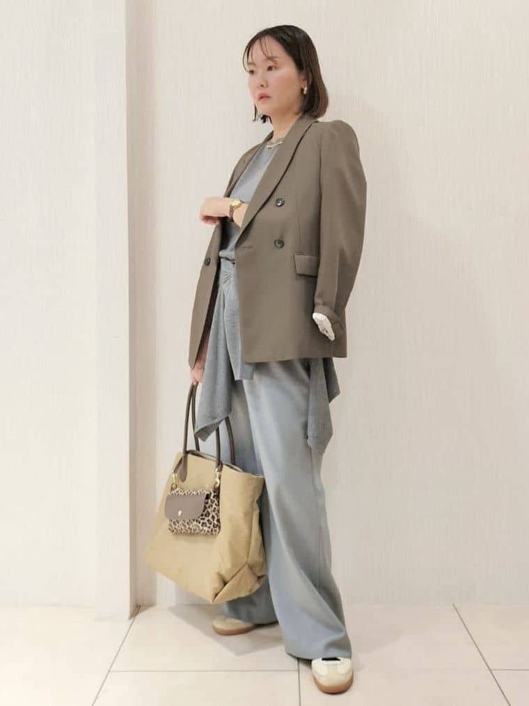 naokoさんの「UNTITLED｜【セットアップ可】ウールライク ダブルブレストジャケット」を使ったコーディネート