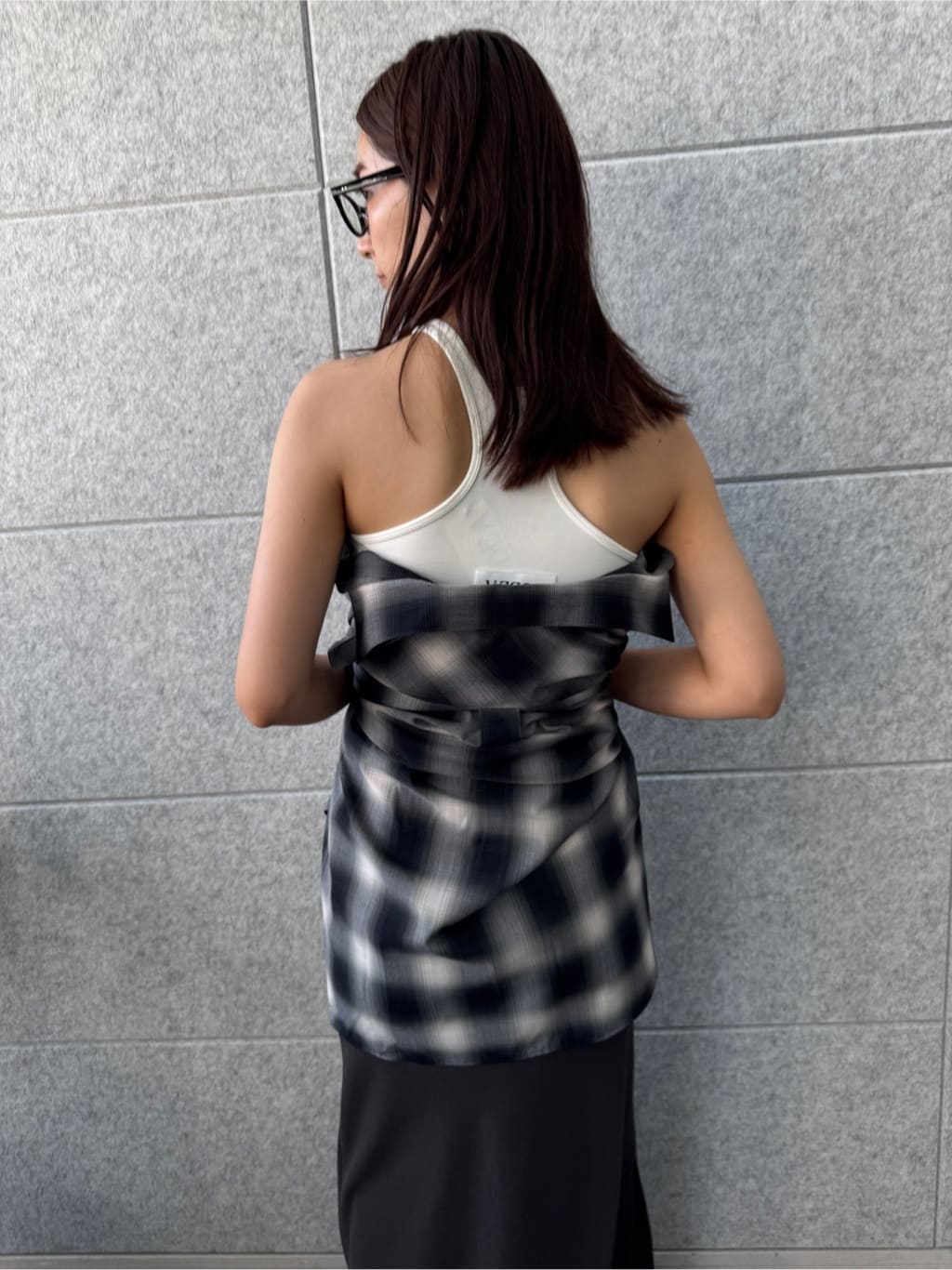 uchi__yamaさんの「CODE A｜shadow check over shirt」を使ったコーディネート
