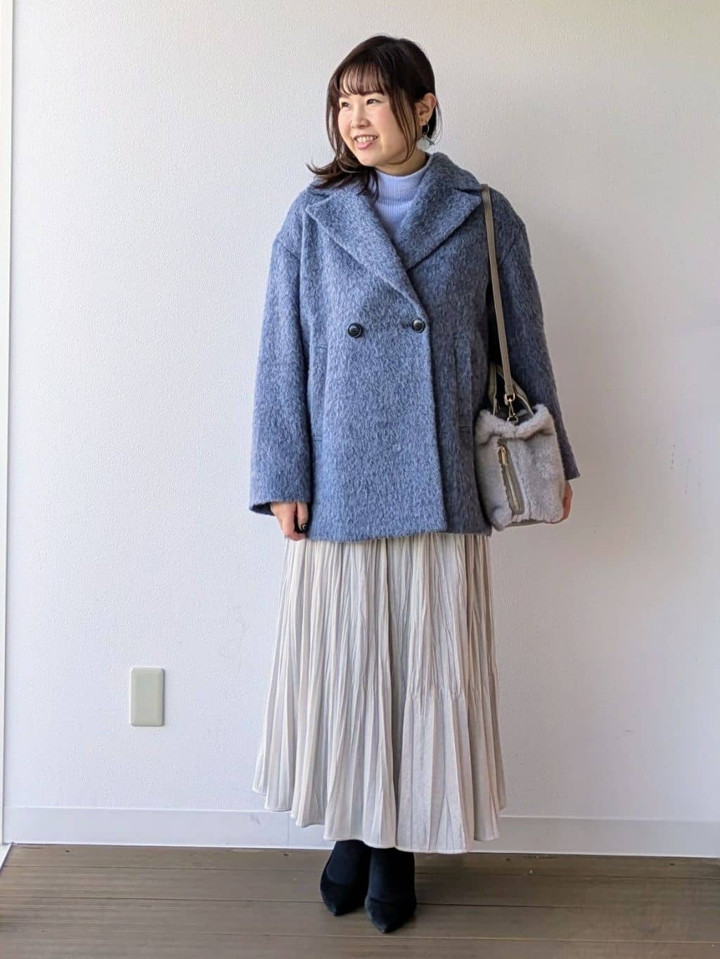 なみきさんの「UNTITLED｜【洗える】スポンディッシュ ボトルネックニット」を使ったコーディネート
