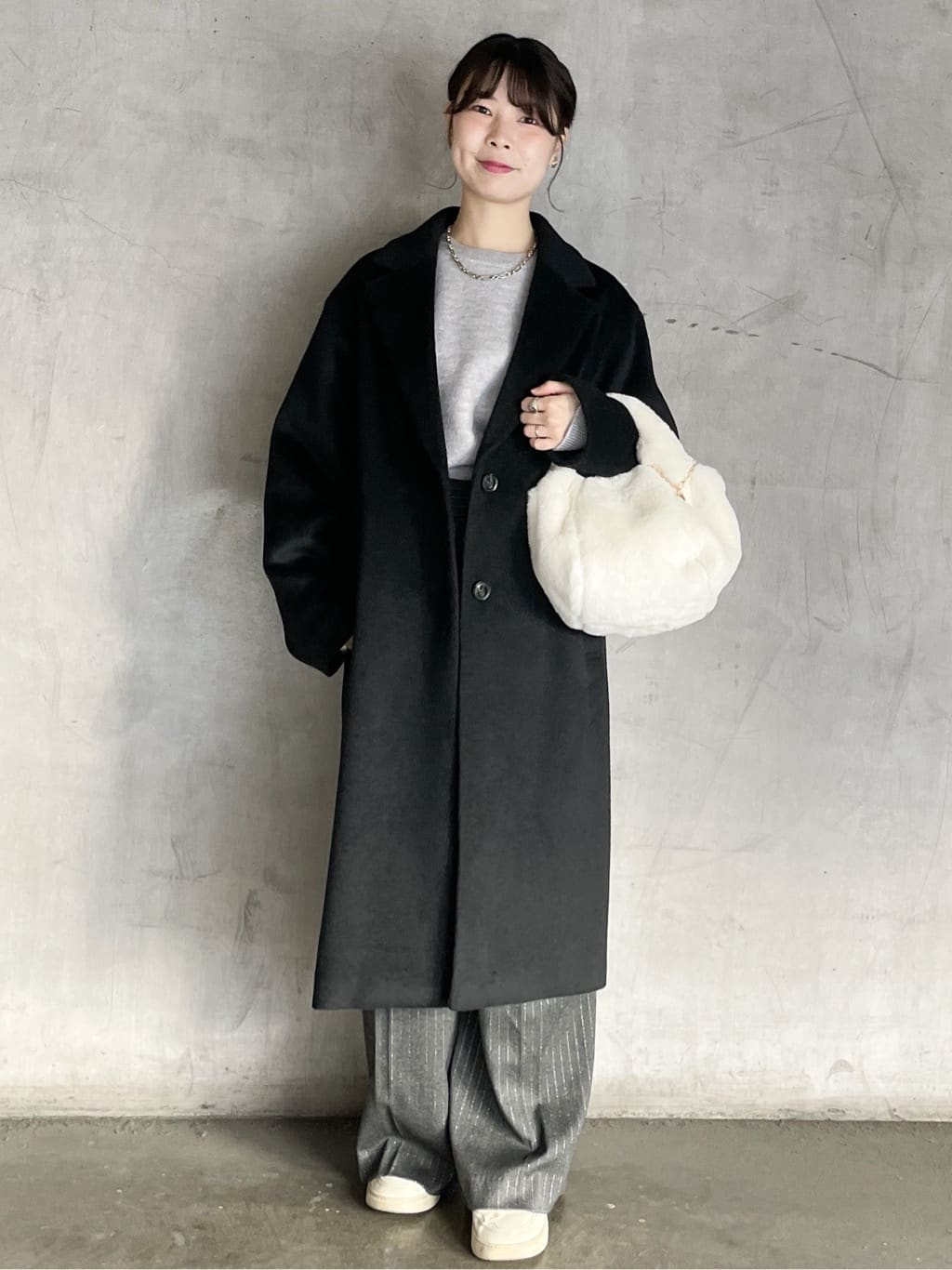 tomokoさんの「OPAQUE.CLIP｜カシミヤブレンドウールチェスターコート」を使ったコーディネート