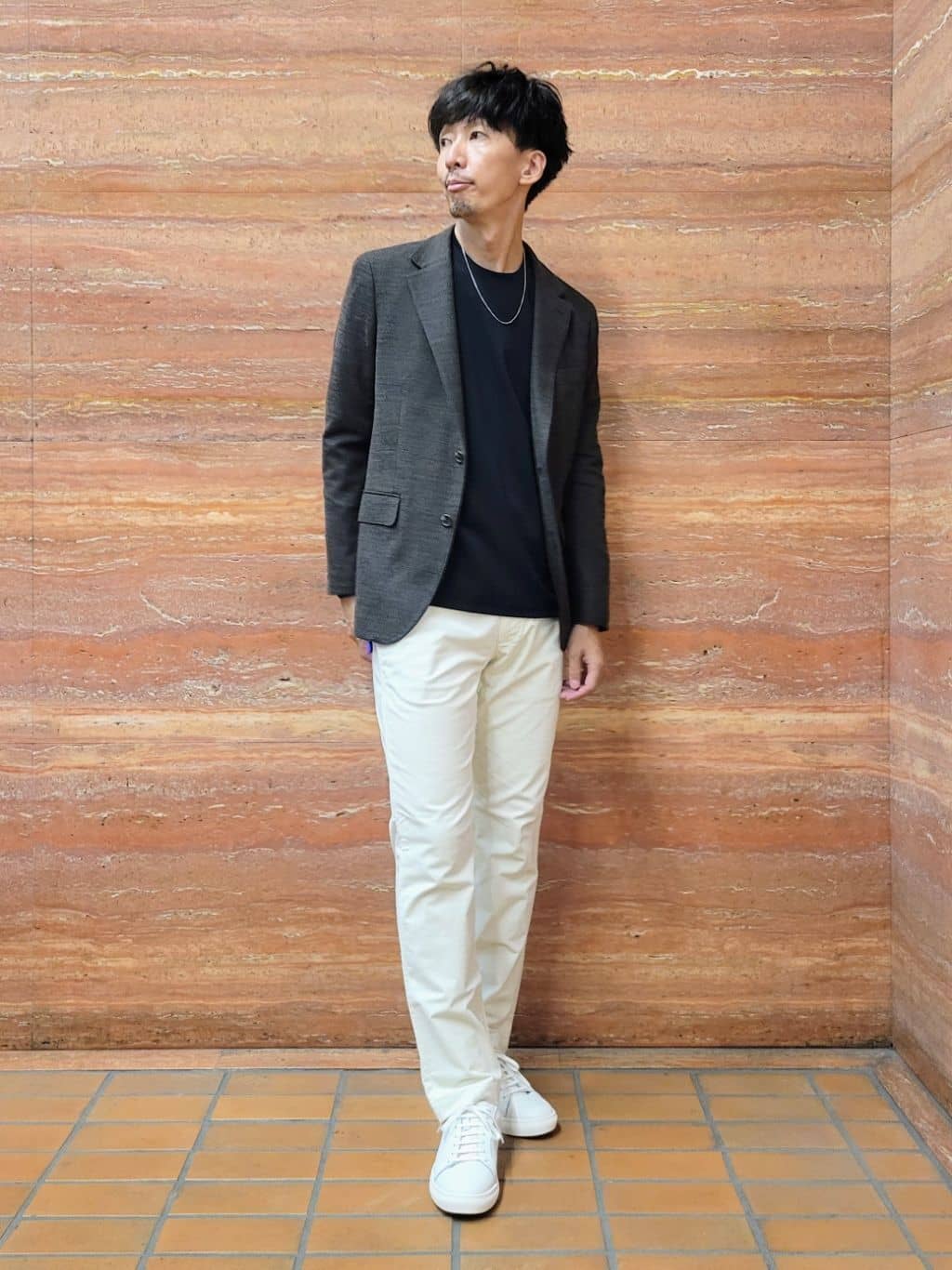 piroyaさんの「TAKEO KIKUCHI｜【Sサイズ～】ラッセルメッシュ ジャケット」を使ったコーディネート