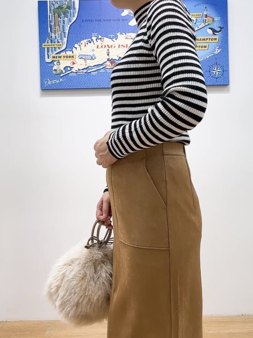 Hamaさんの「Dessin｜【洗える】リブタートルネックニット」を使ったコーディネート