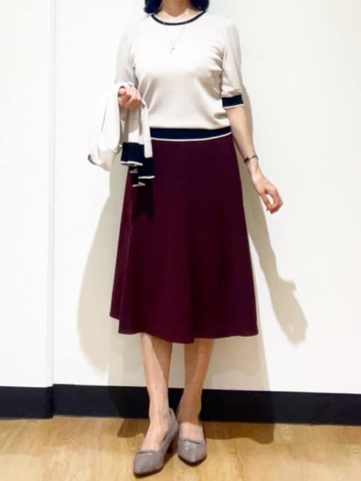フクさんの「Reflect｜【美シルエット】ソフトマーメイドスカート」を使ったコーディネート
