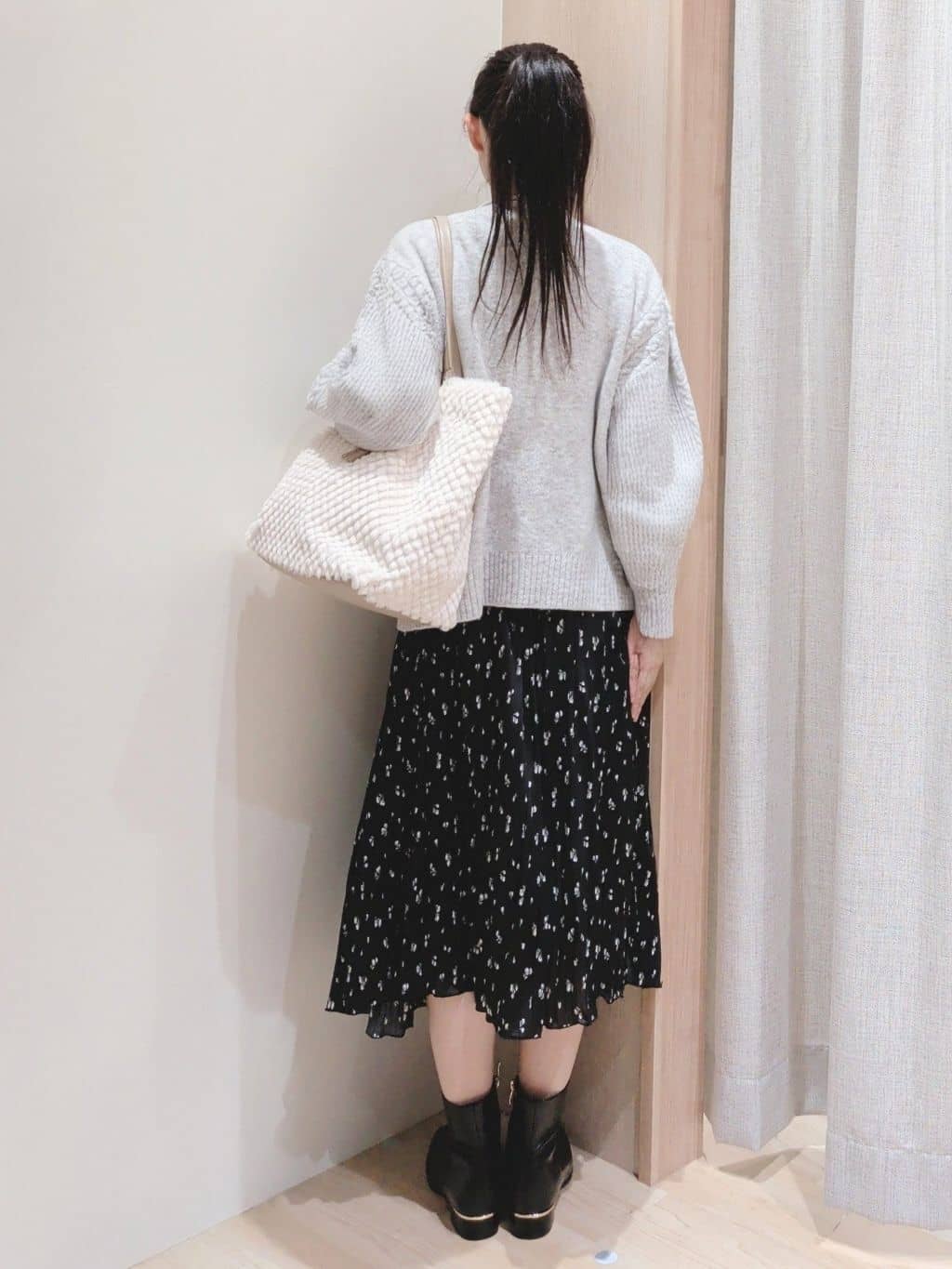 Yuiさんの「grove｜【吸湿発熱／帯電防止】ハイネックリブプルオーバー」を使ったコーディネート