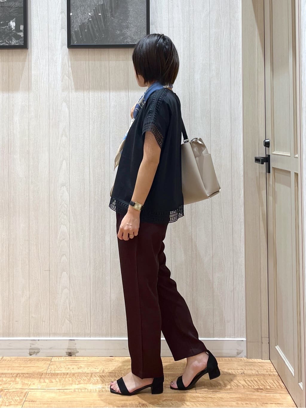 shirayuuuさんの「SHOO･LA･RUE｜【S-LL/ひんやり】インせず決まる 楽してきれいなレース付きトップス」を使ったコーディネート