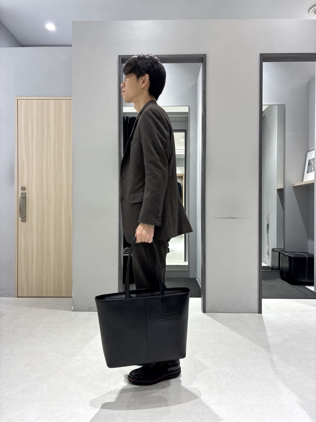 わいずみさんの「TAKEO KIKUCHI｜【None Of Stress】アクティブジャージ 千鳥 ジャケット」を使ったコーディネート