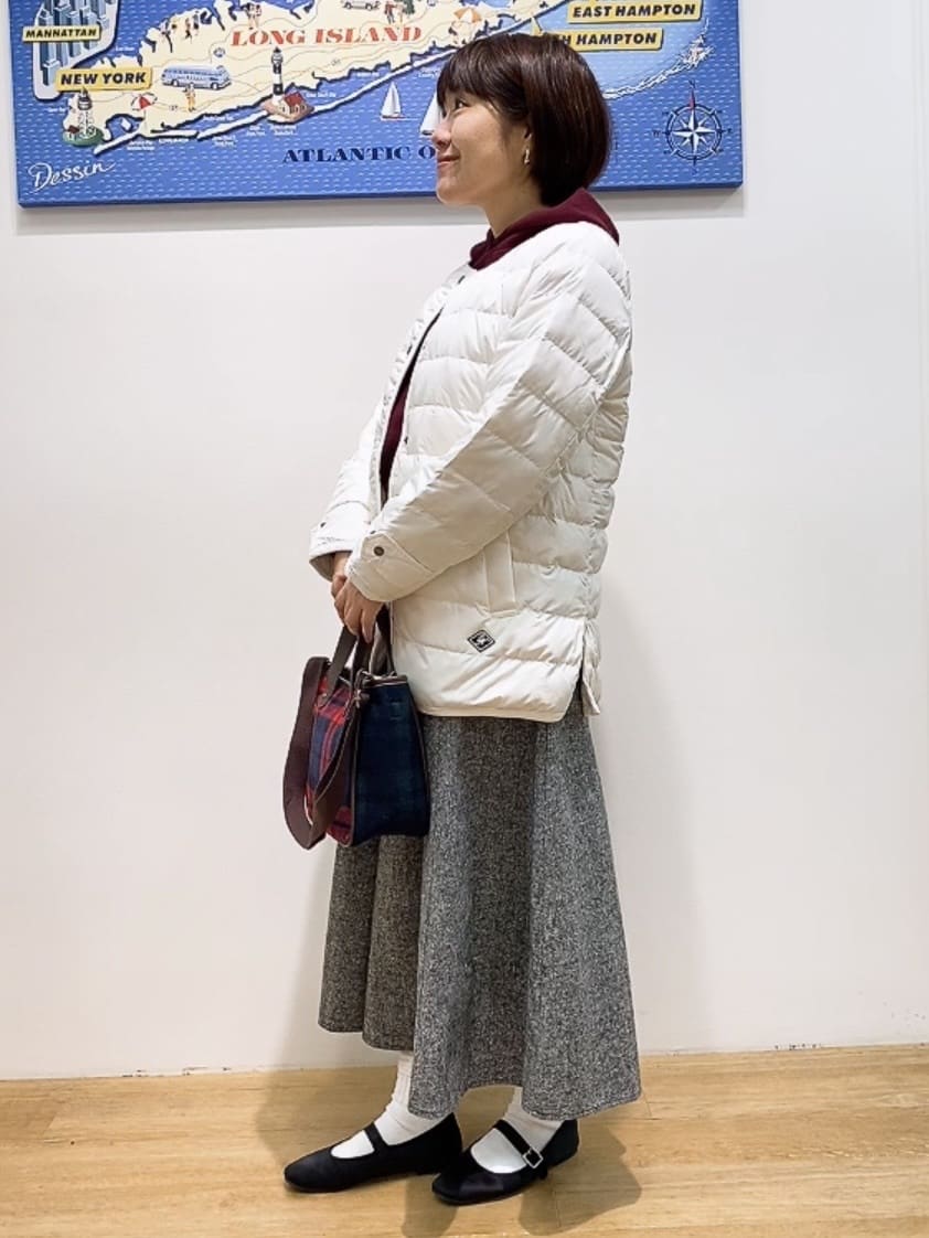 Hamaさんの「Dessin｜【撥水・2WAY】ミュラーダウンコートミドル丈」を使ったコーディネート