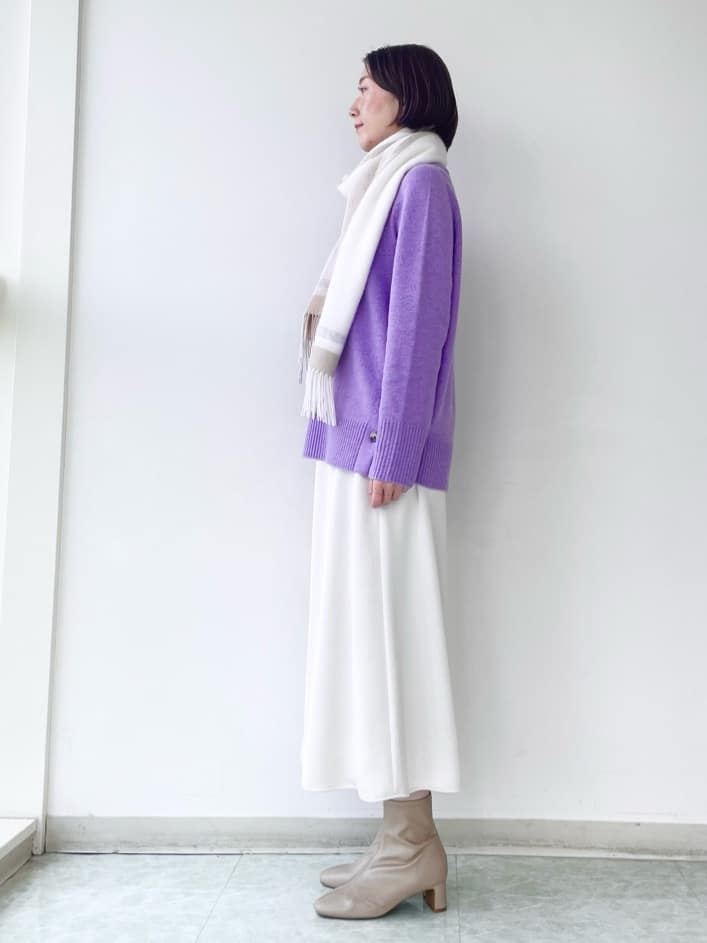 aliceさんの「UNTITLED｜【重ね着もおすすめ/洗える】ウールカシミヤ クルーネックニット」を使ったコーディネート