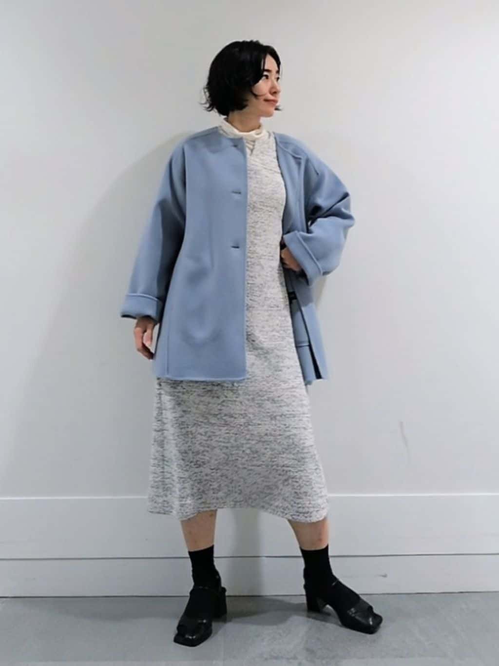 ミズタさんの「UNTITLED｜【ハイネック/レイヤード/重ね着におすすめ】トリコットベロア シアーインナー」を使ったコーディネート