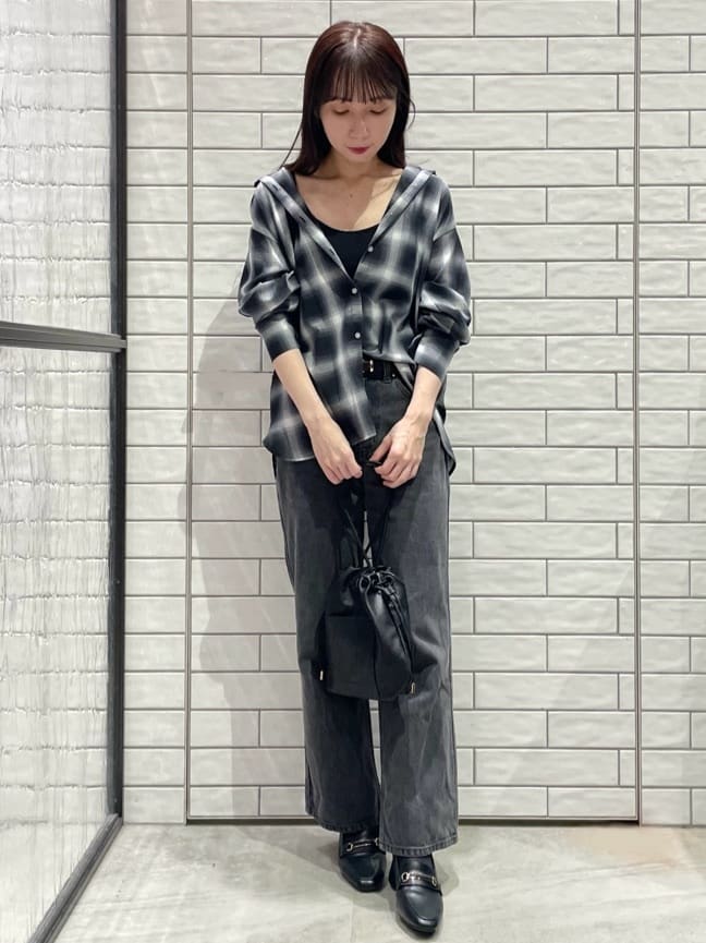 ayakaさんの「OPAQUE.CLIP｜オンブレチェックシャツ【洗濯機洗い可】」を使ったコーディネート