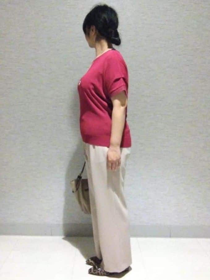 sakoさんの「Reflect｜【選べる7色◎／手洗い可／二の腕カバー】半袖ニット」を使ったコーディネート