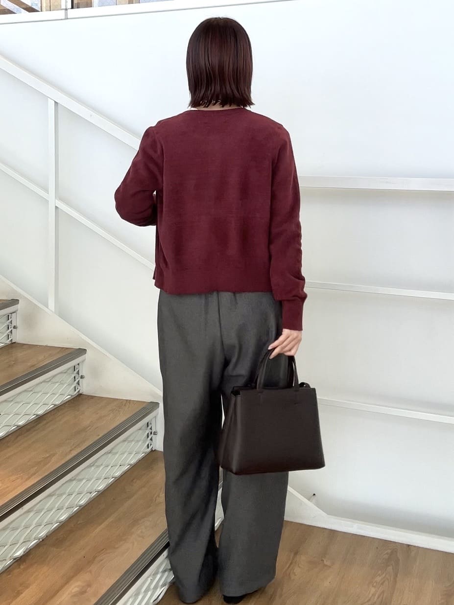 RINAさんの「OPAQUE.CLIP｜メランジ カーヴィーパンツ【洗濯機OK】」を使ったコーディネート