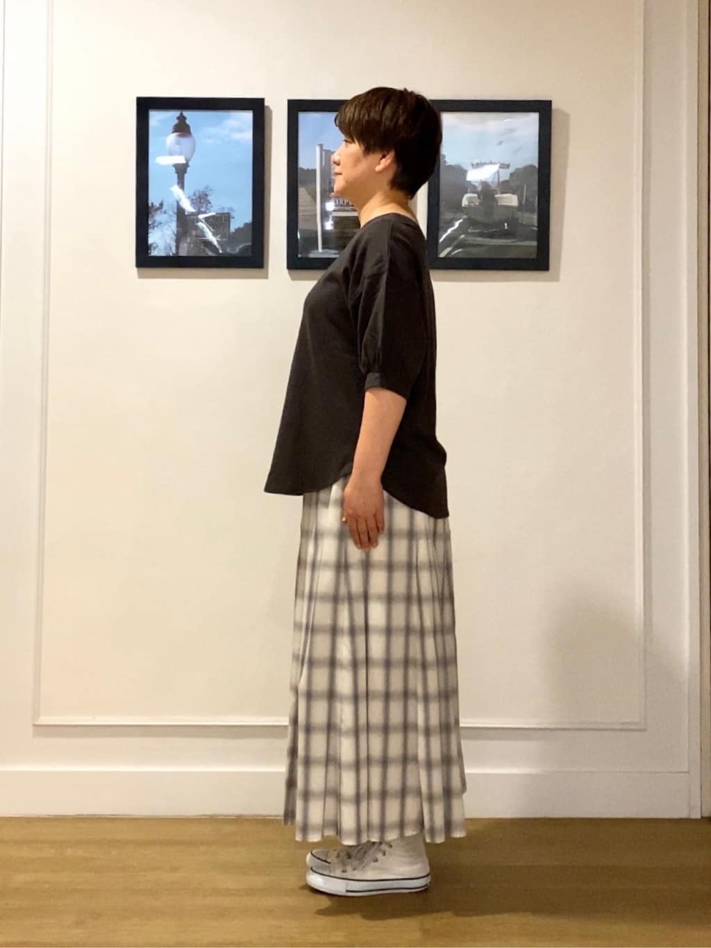 Hiroさんの「Dessin｜【360度可愛い/前後2WAY/洗える】ライトコットンヘンリーカットソー」を使ったコーディネート