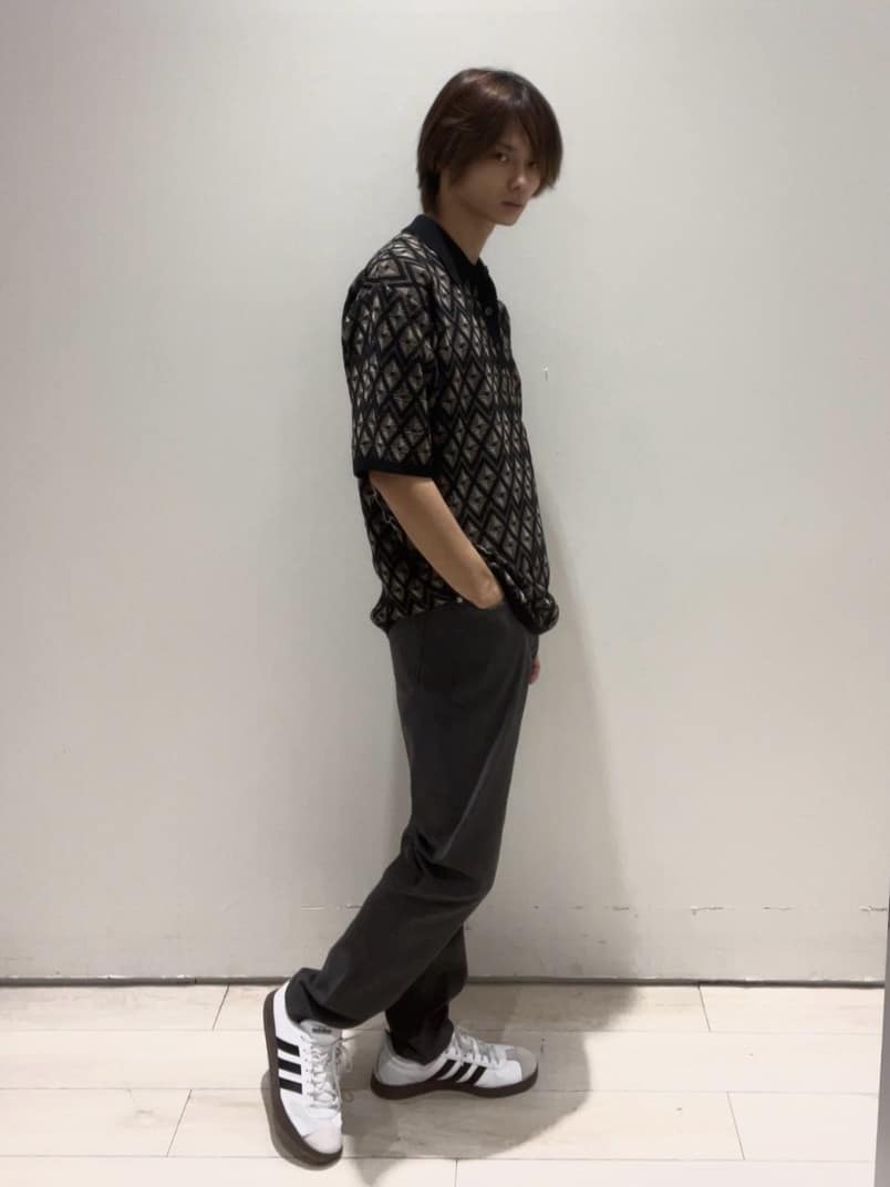 Neneさんの「THE SHOP TK｜ジオメニットポロシャツ　【洗濯機OK】」を使ったコーディネート
