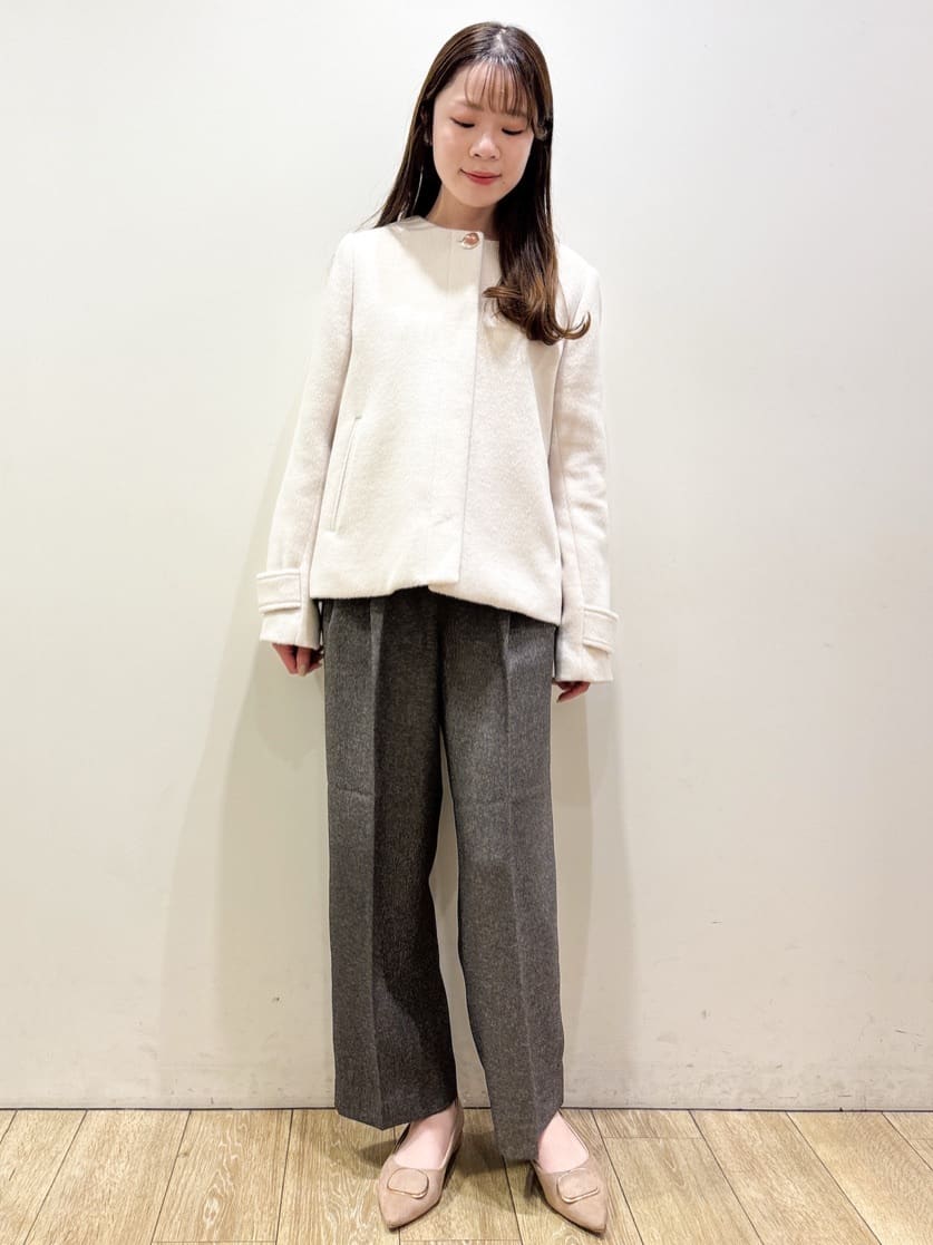 ayaさんの「index｜ラメスカラップビジューデザインニット【洗濯機OK】《6col／S～LL》」を使ったコーディネート