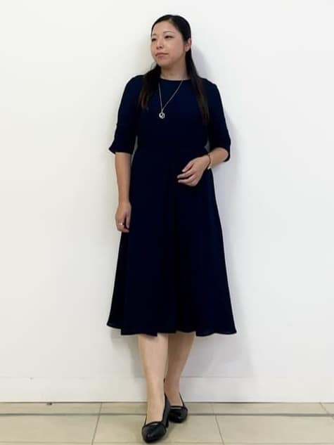 chisaさんの「Reflect｜【吸水速乾／防しわ】シルキープリーツワンピース」を使ったコーディネート