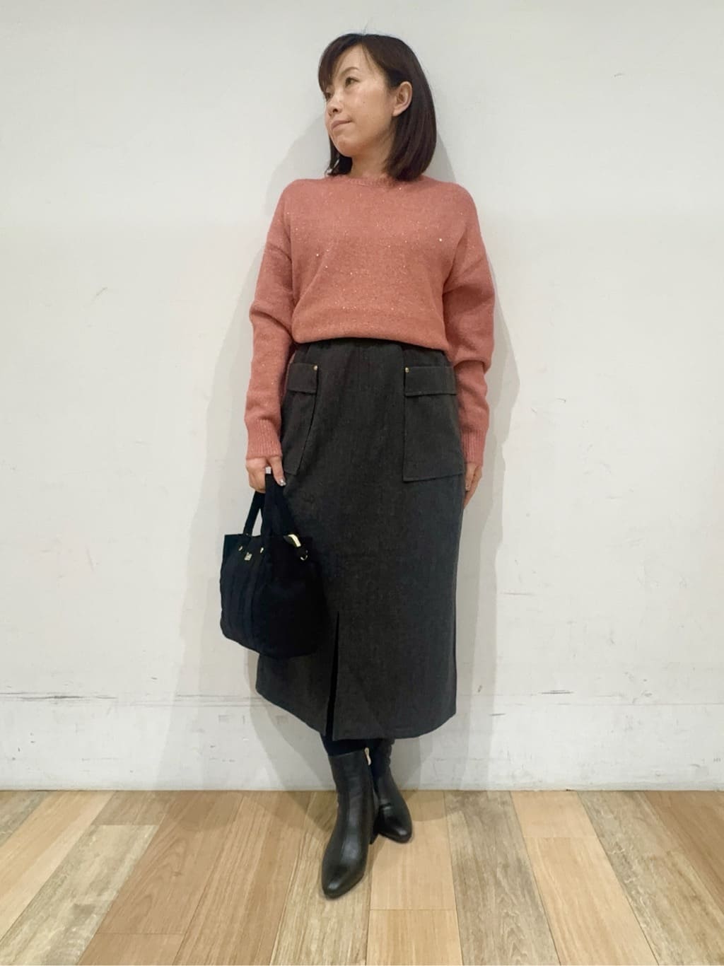 miさんの「grove｜【ウール混】軽やかに羽織れるショートコート」を使ったコーディネート