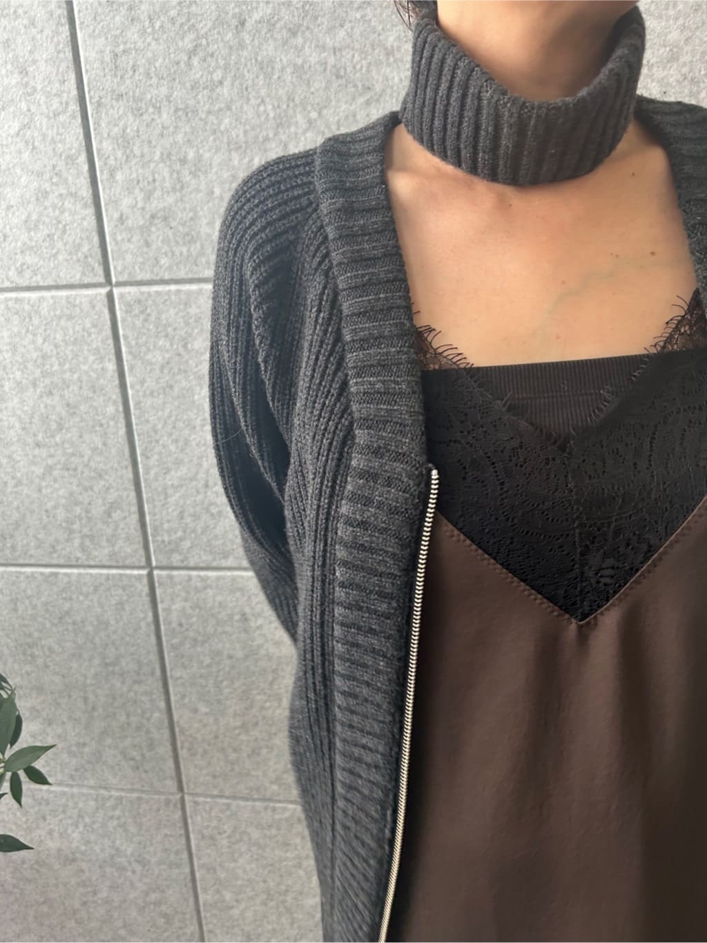 yukoさんの「CODE A｜dual form zip knit」を使ったコーディネート