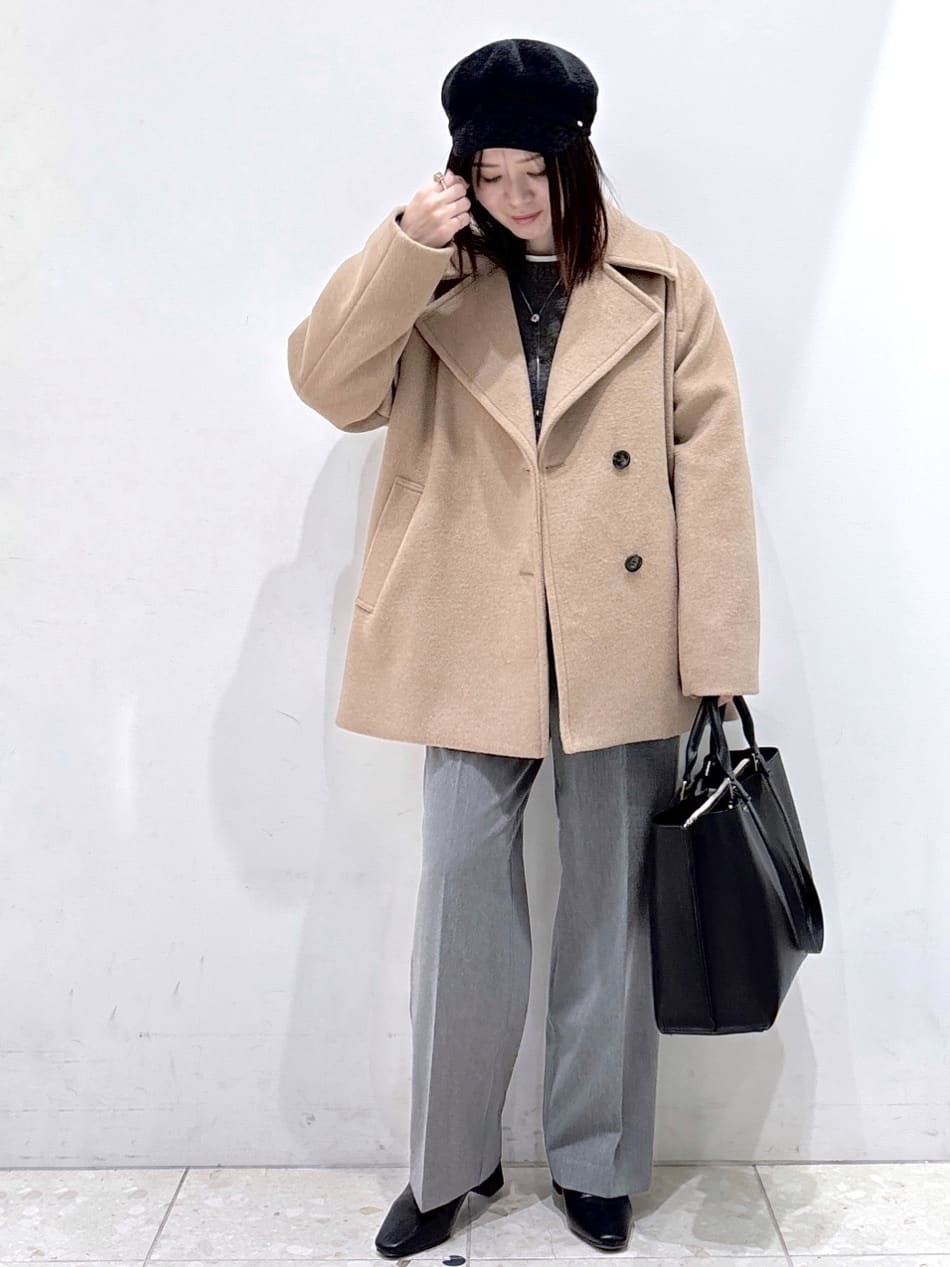 mameさんの「OPAQUE.CLIP｜ウォームタッチ イージーワイドパンツ【洗濯機洗OK／ストレッチ】≪SS～LL≫」を使ったコーディネート