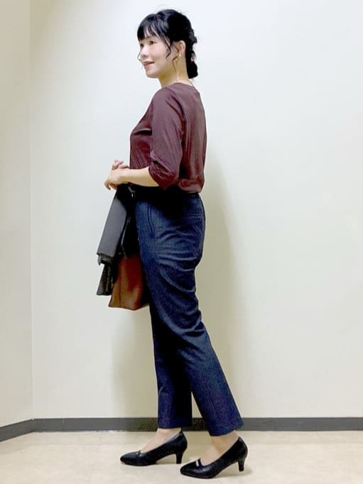  beni_gingerさんの「Reflect｜【高身長さんに嬉しい長め丈追加！／私のパンツ／すっきり見え◎】テーパードパンツ」を使ったコーディネート