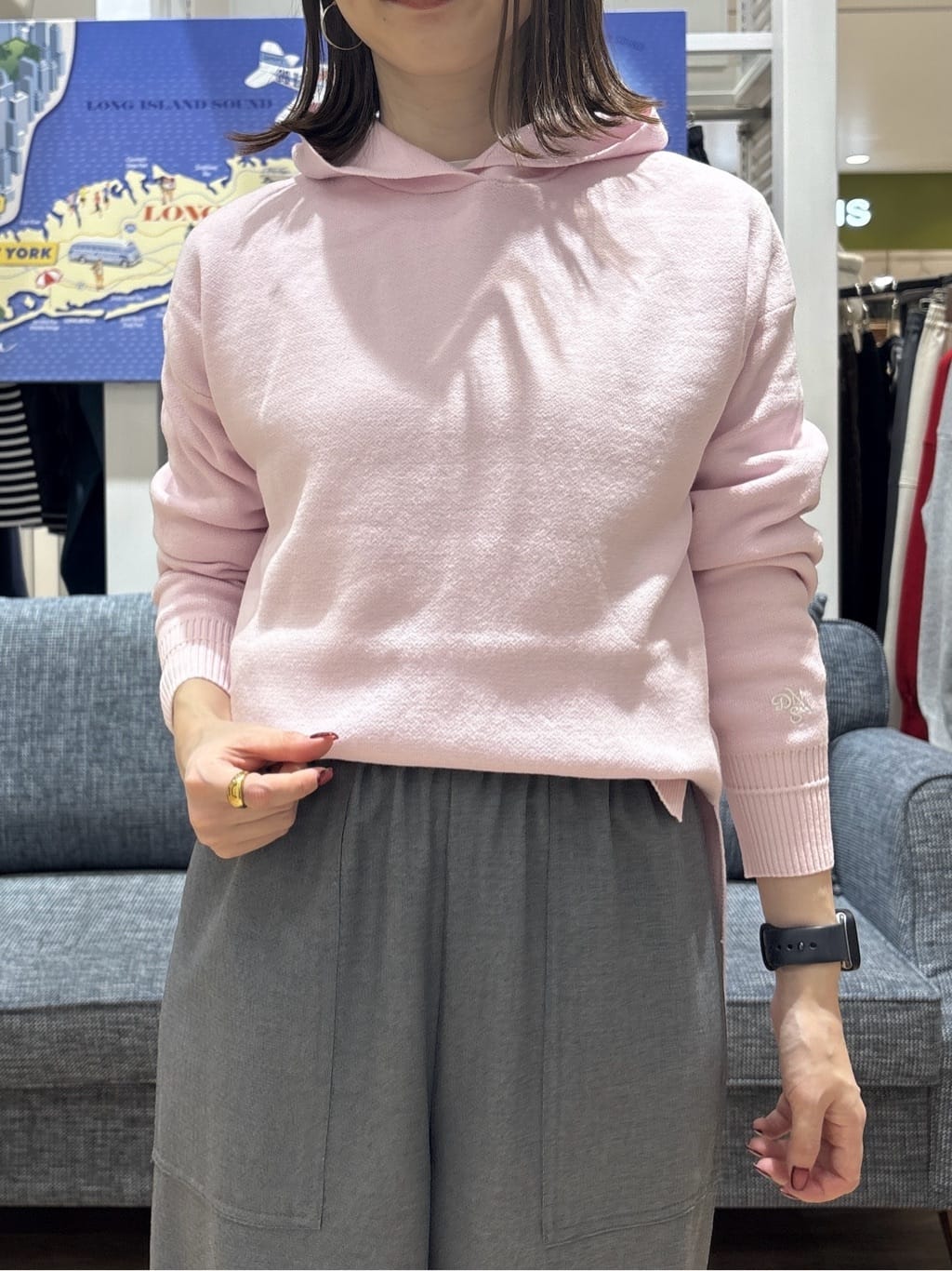 risaさんの「Dessin｜【洗える／体型カバー】ちょうどいいニットパーカ」を使ったコーディネート