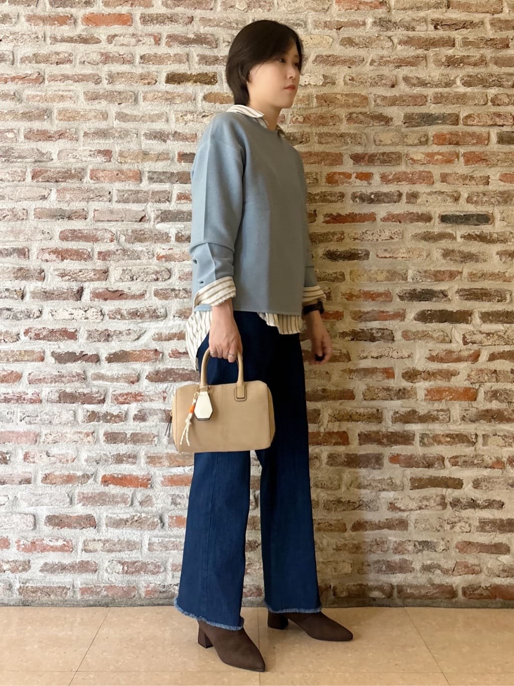 しばさんの「THE SHOP TK｜【S-XLサイズ/選べる7色】どこから見ても美しい ガーターニット/毛玉になりにくい/洗濯機OK」を使ったコーディネート