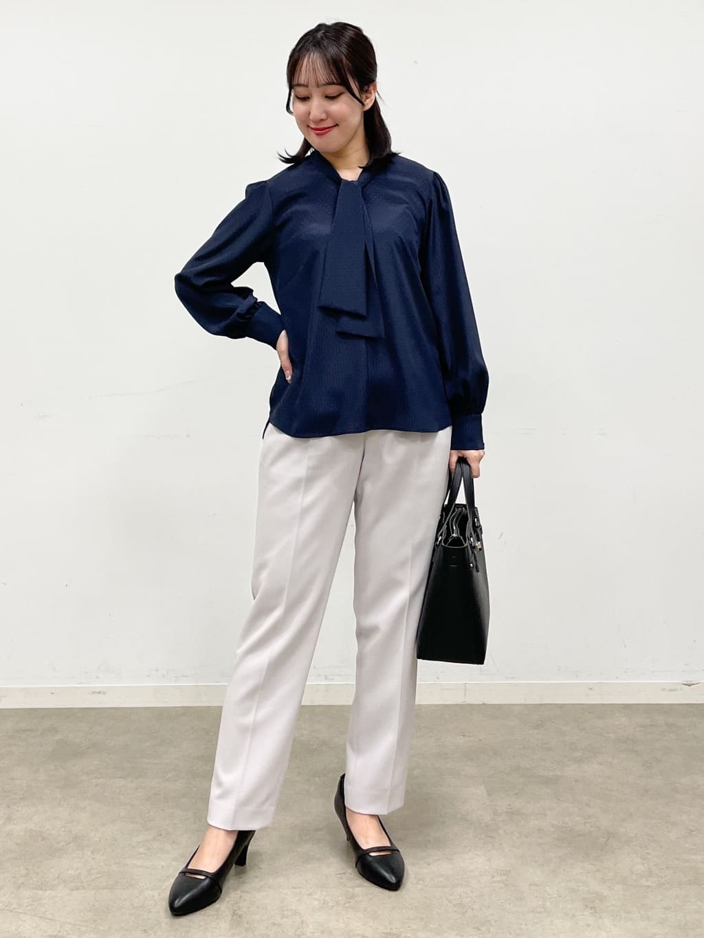 yukariさんの「Reflect｜【SS-4Lサイズ／通勤／セットアップ可】ノーカラージャケット」を使ったコーディネート