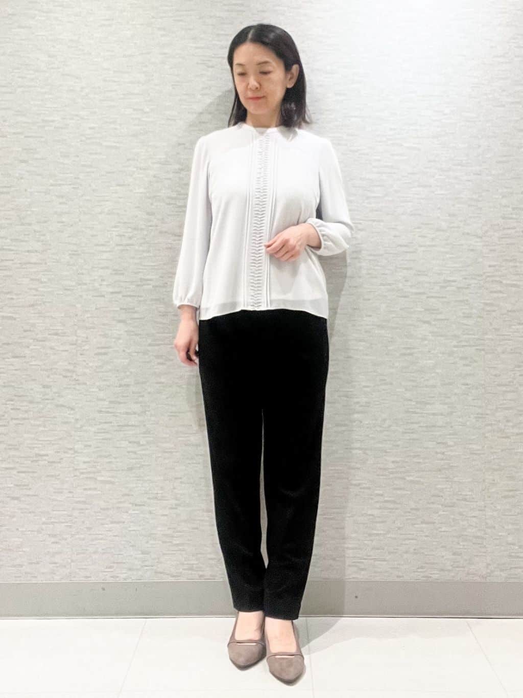 marikoさんの「Reflect｜【SS-4Lサイズ】スタンドネックブラウス」を使ったコーディネート
