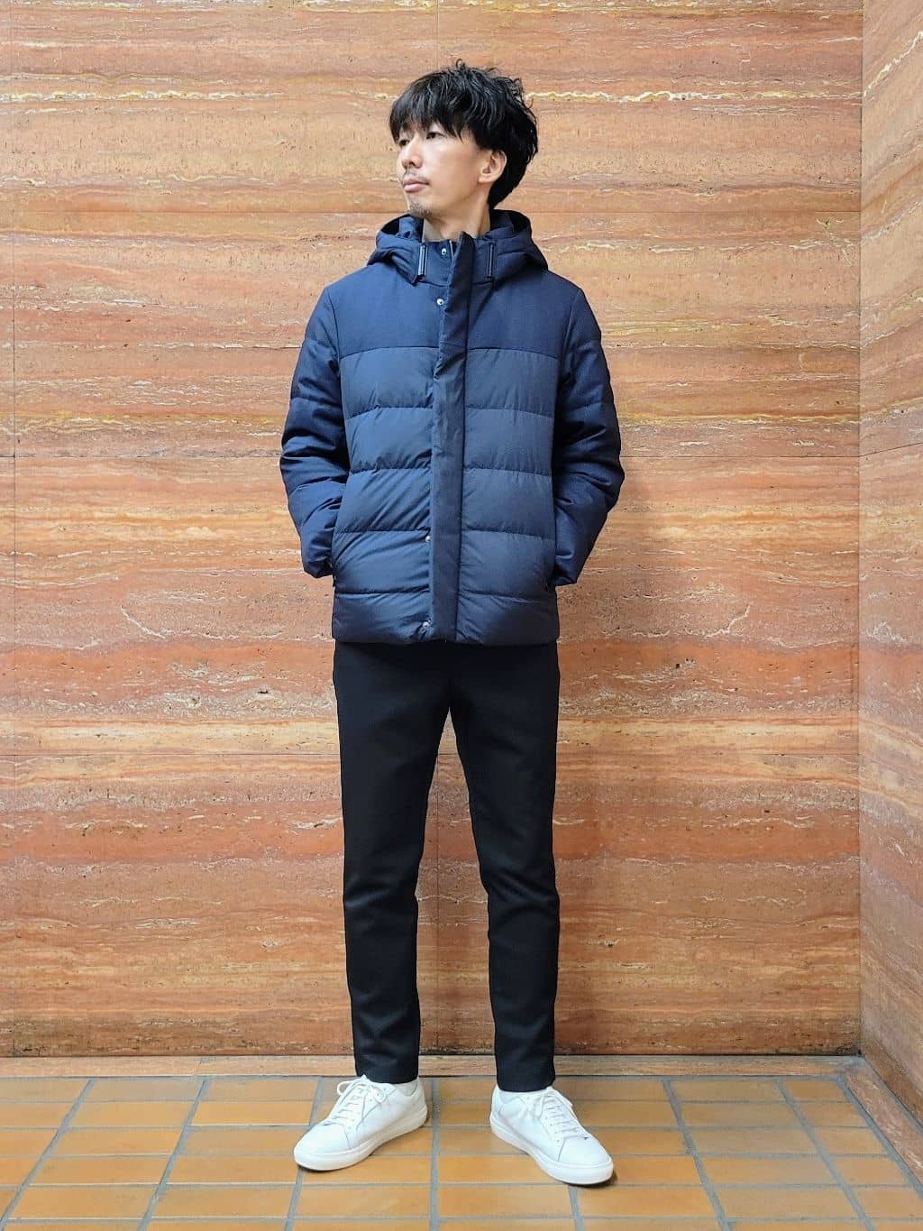 piroyaさんの「TAKEO KIKUCHI｜カラーコンビ ダウンブルゾン」を使ったコーディネート
