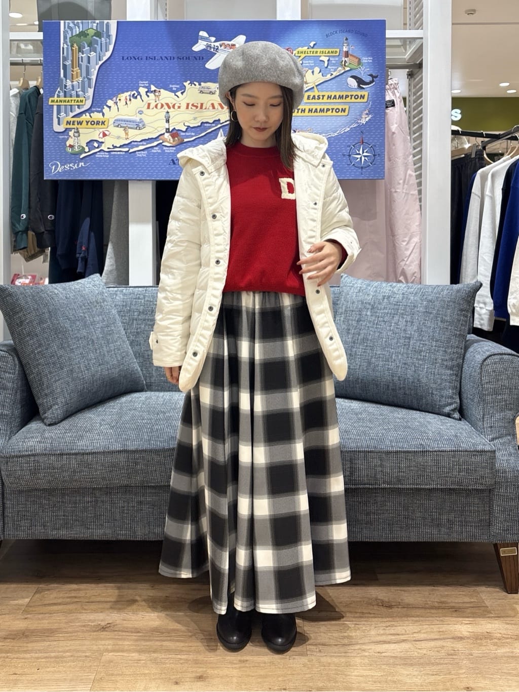 risaさんの「Dessin｜【撥水・2WAY】ミュラーダウンコートミドル丈」を使ったコーディネート