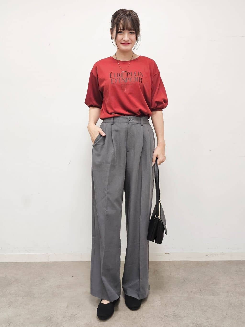 ゆゆさんの「SHOO･LA･RUE｜【ひんやり/S-LL】大人の五分袖プリントTシャツ」を使ったコーディネート