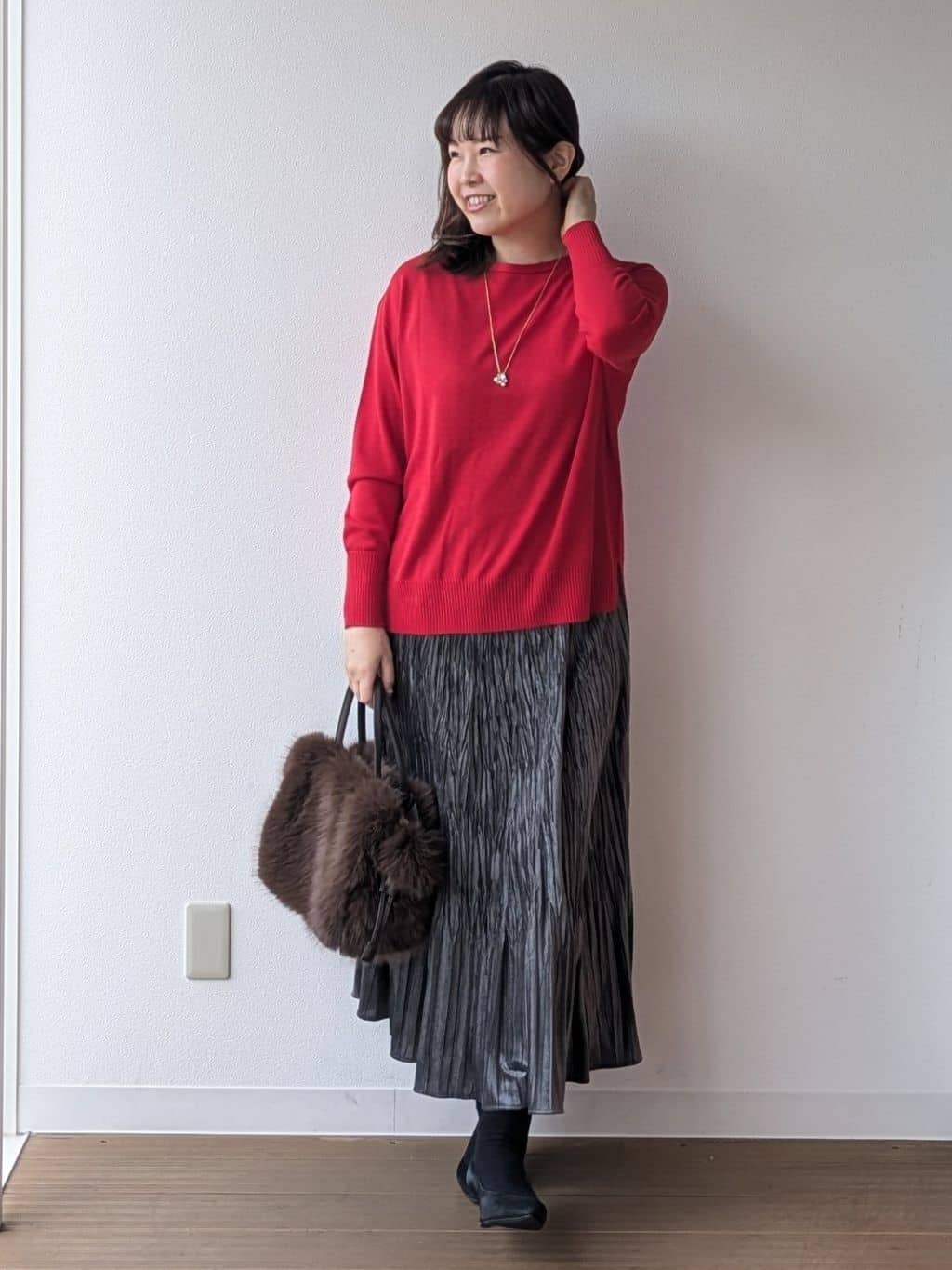 なみきさんの「UNTITLED｜【8色展開/体型カバー】魅せるタイムレスニット」を使ったコーディネート