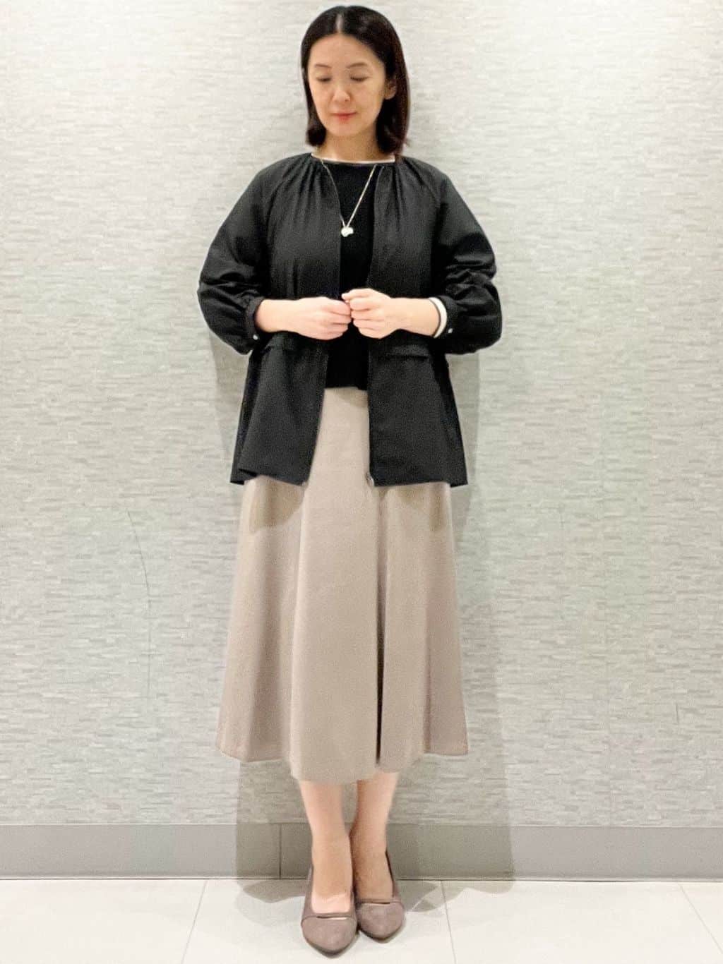 marikoさんの「Reflect｜【パンツにもスカートにも合わせやすい◎】ライティブルゾン」を使ったコーディネート