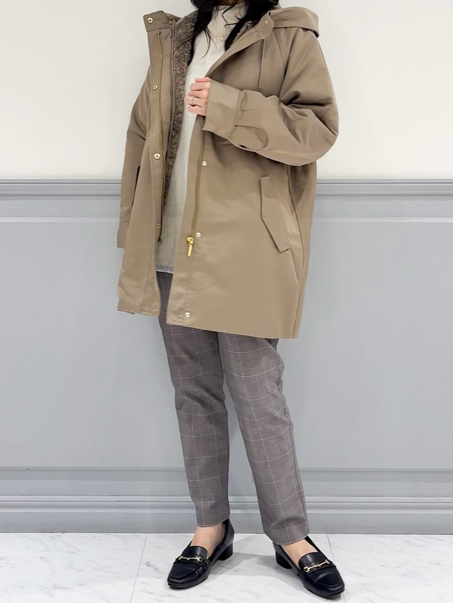 moeさんの「grove｜【洗える】ふんわりウール混オーバーサイズニット」を使ったコーディネート