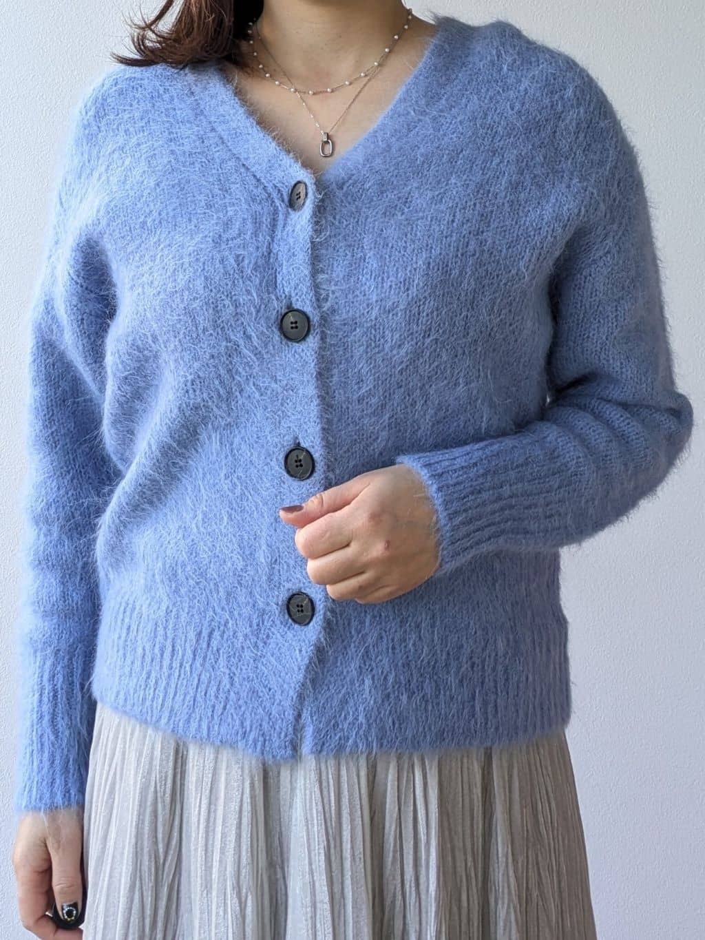 なみきさんの「UNTITLED｜【ゆったり】アルパカ混シャギー カーディガン」を使ったコーディネート