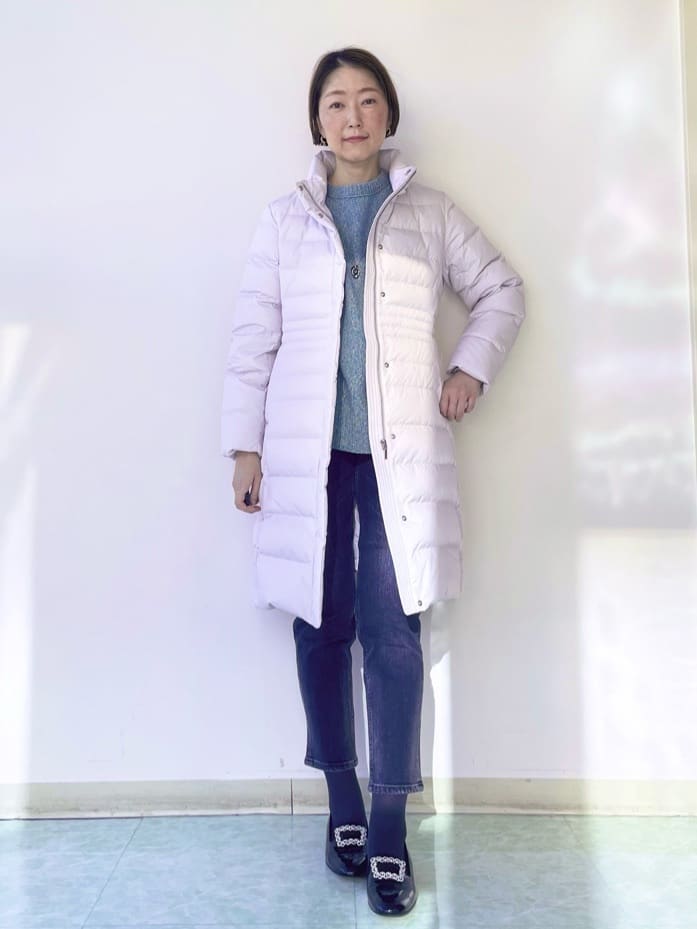 aliceさんの「UNTITLED｜【はっ水機能/フード取り外し可/防寒】ロングダウンコート」を使ったコーディネート