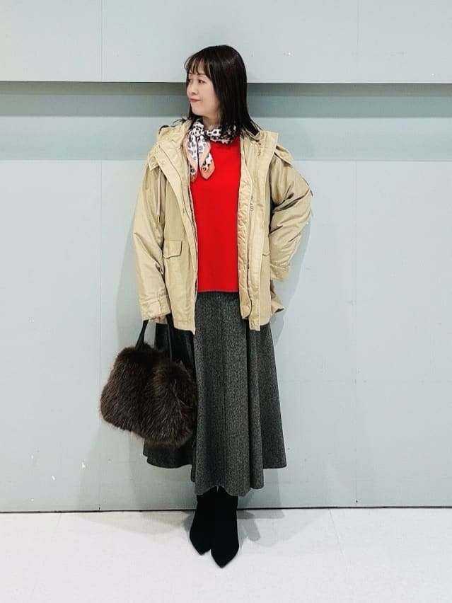 makiさんの「UNTITLED｜【アンサンブル可/洗える】ウールミラノリブニット」を使ったコーディネート
